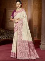 Cotton Magenta Casual Wear Printed Saree